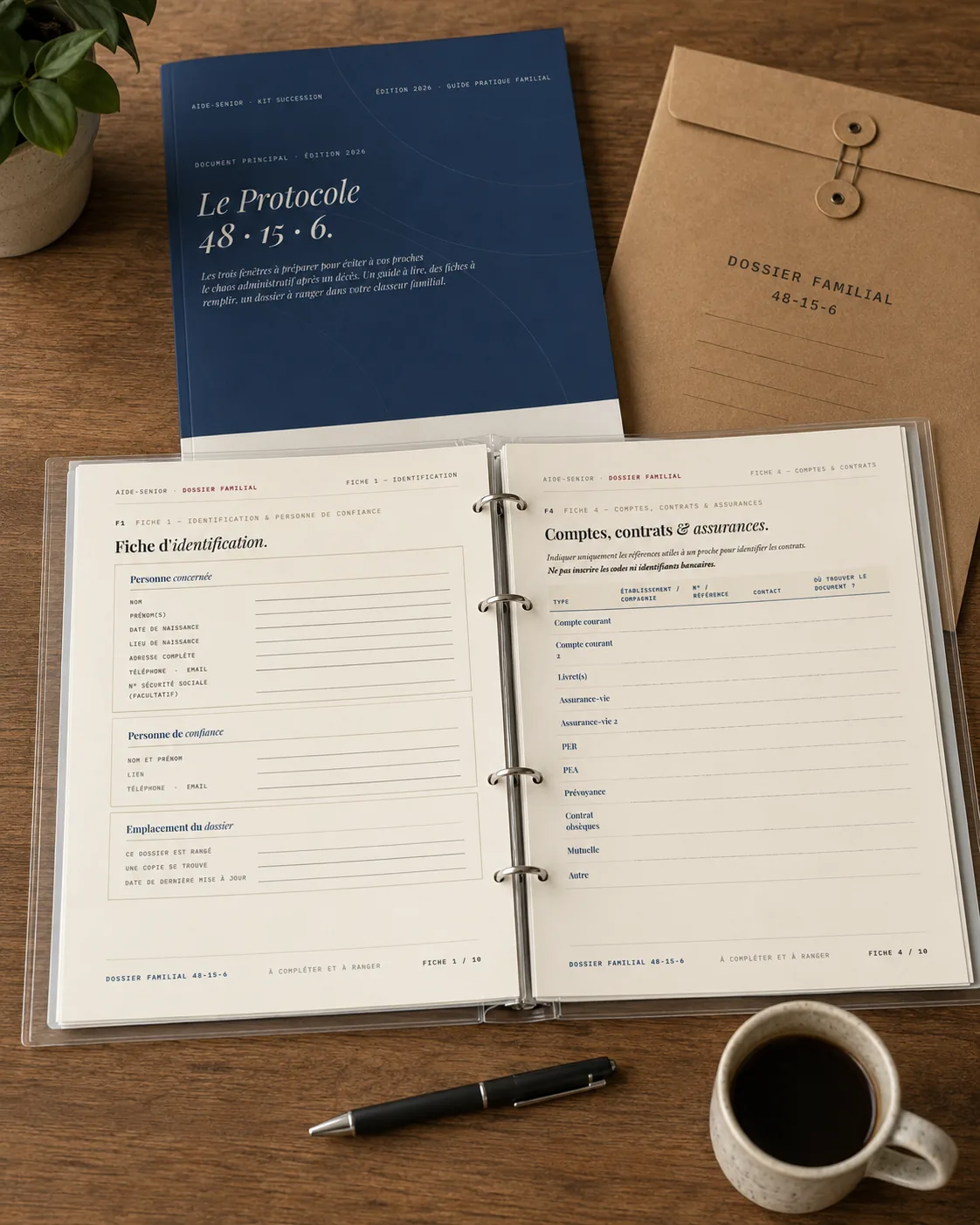 Le Protocole 48-15-6 et le dossier familial, imprimés